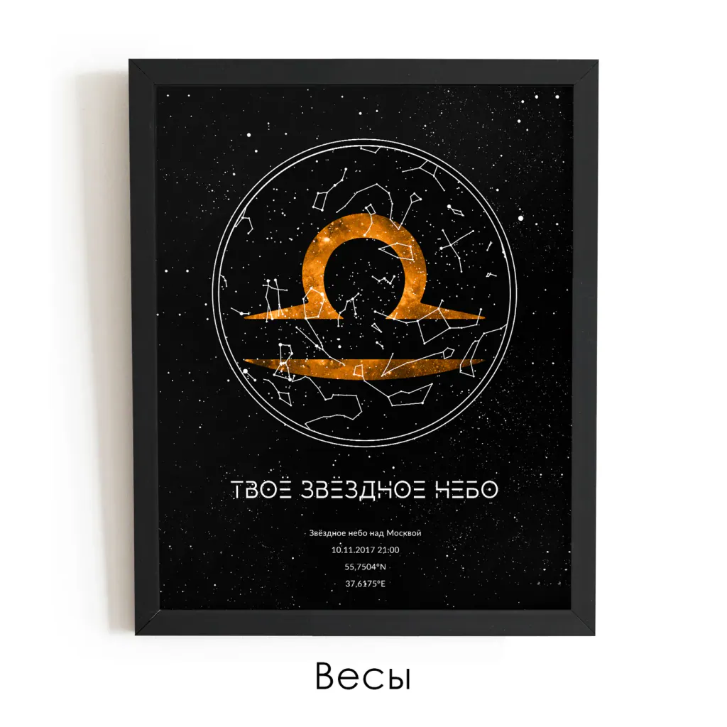 Звёздная карта «Знаки зодиака»: знак Весов